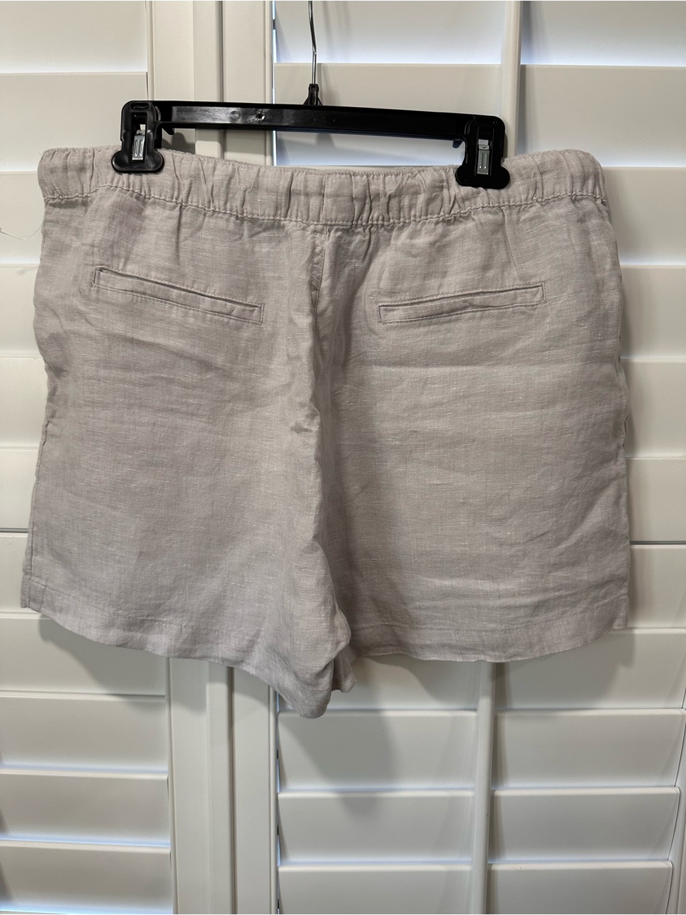 C&C California 100% Linen Drawstring Shorts XL Beige Casual Summer Pockets - Picture 4 of 10
